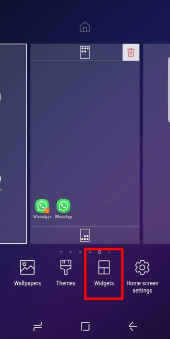 show photos on Galaxy S9 Home screen Step 2:  Add the picture frame widgets to Galaxy S9 home screen