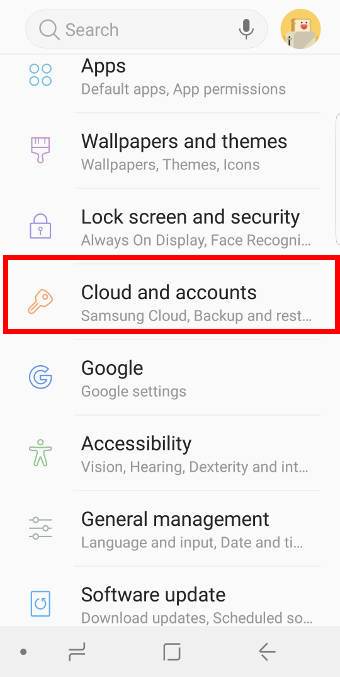 use Samsung Cloud to back up Galaxy S9 and S9+