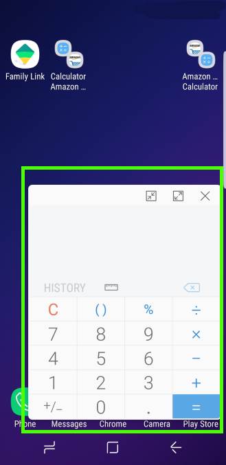 use pop-up view of Multi Window on Galaxy S9 and S9+
