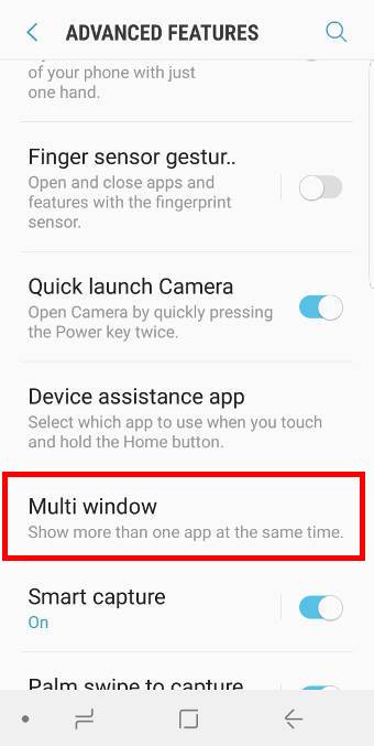 enable multi window feature