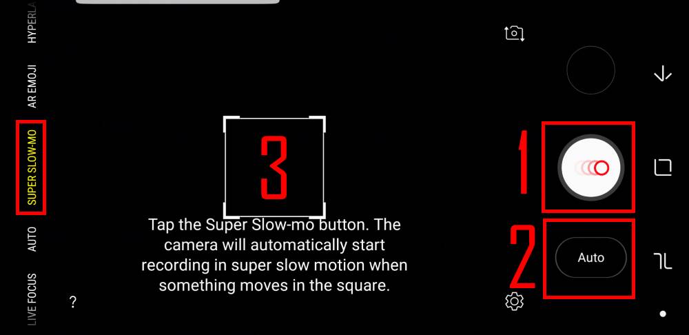 4 modes to use super slow motion mode (super Slow-mo) on Galaxy S9 and S9+