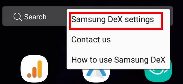 use Samsung DeX Settings