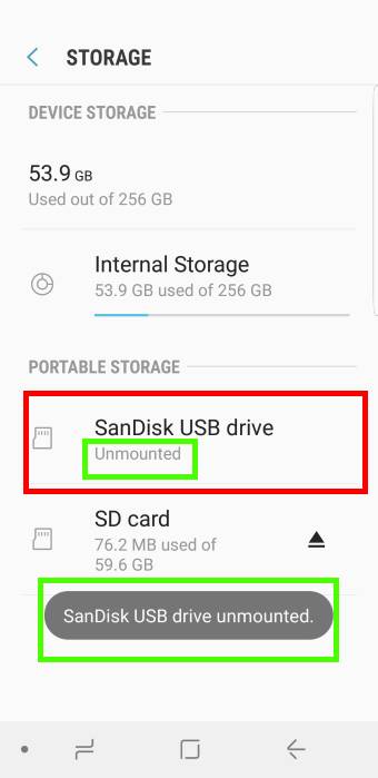 use a USB flash drive on Galaxy S9 and S9+