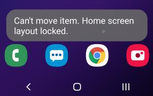 lock Galaxy S9 home screen layout 